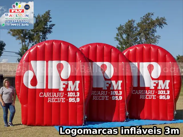 logotipos infláveis promocionais rádio jovem pan recife caruaru